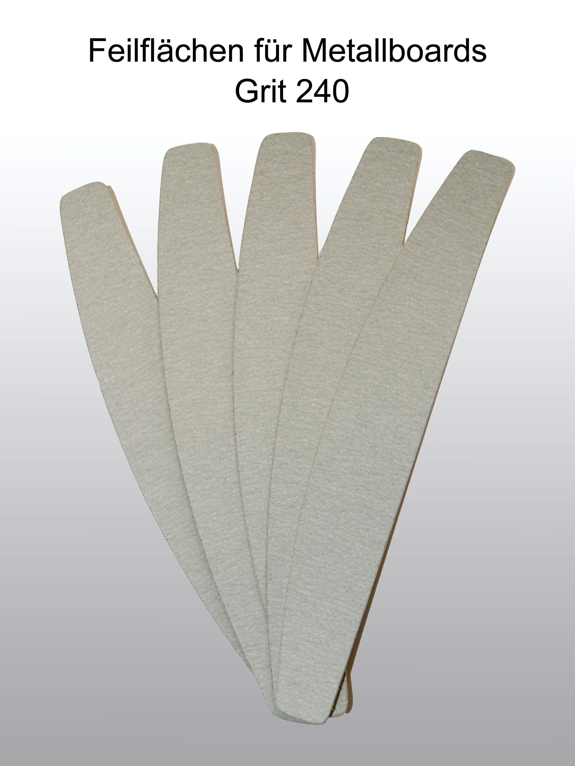 Feilbl-tter-Halbmond-240-Metall Feilblätter-Wechselsystem Halbmond, Long Life, für Metallboard Grit 240 (10er Paket)