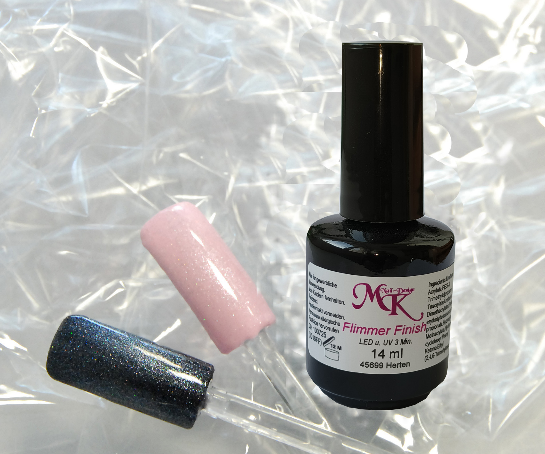 Flimmer Finish 14ml ohne Dispersionsfilm