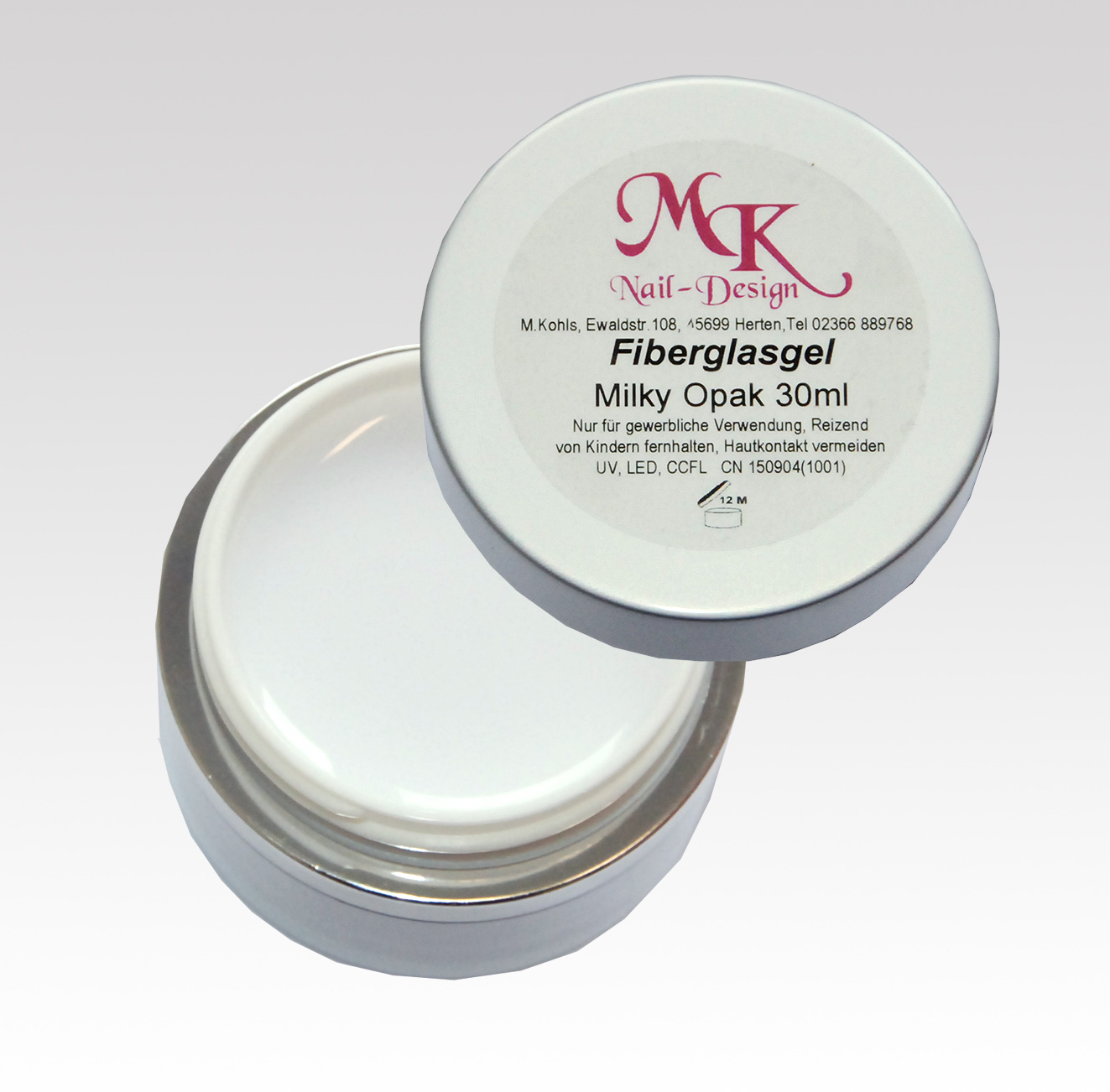 MilkyOpak-Kopie Fiberglasgel Milky Opak (A.F.French Soft Weiß)