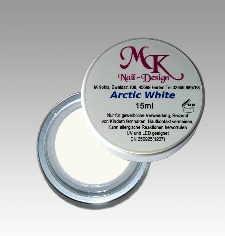M.K. Arctic White, stark deckend (A.F. French Weiß-Extraweiß)