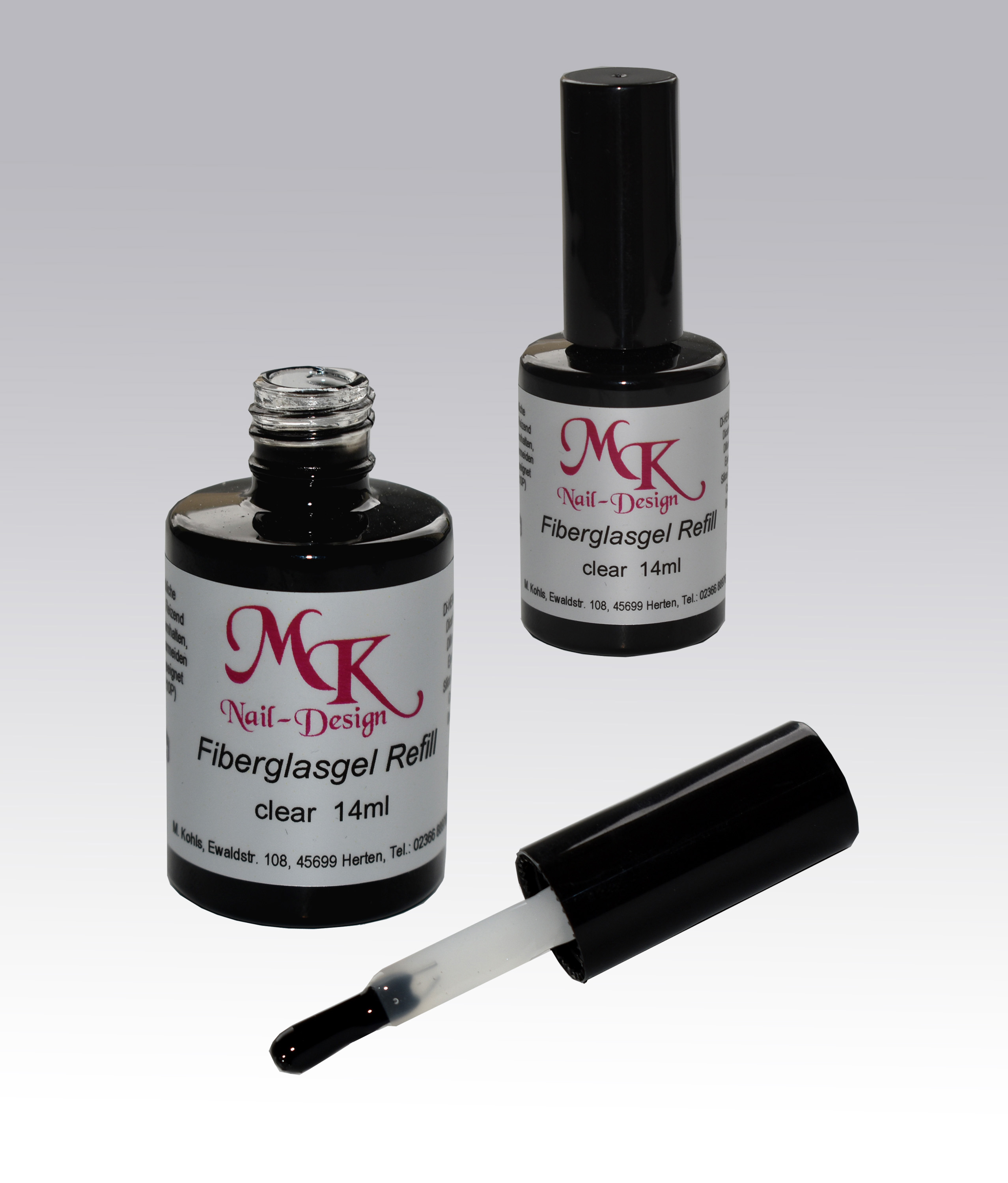 Fiberglas-Flasche Fiberglasgel in der Pinselflasche 14ml